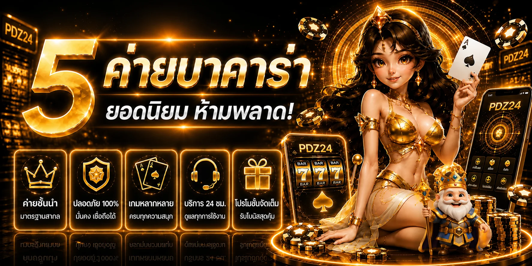ภาพแนะนำค่ายคาสิโนสำหรับผู้ใช้ PDZ24